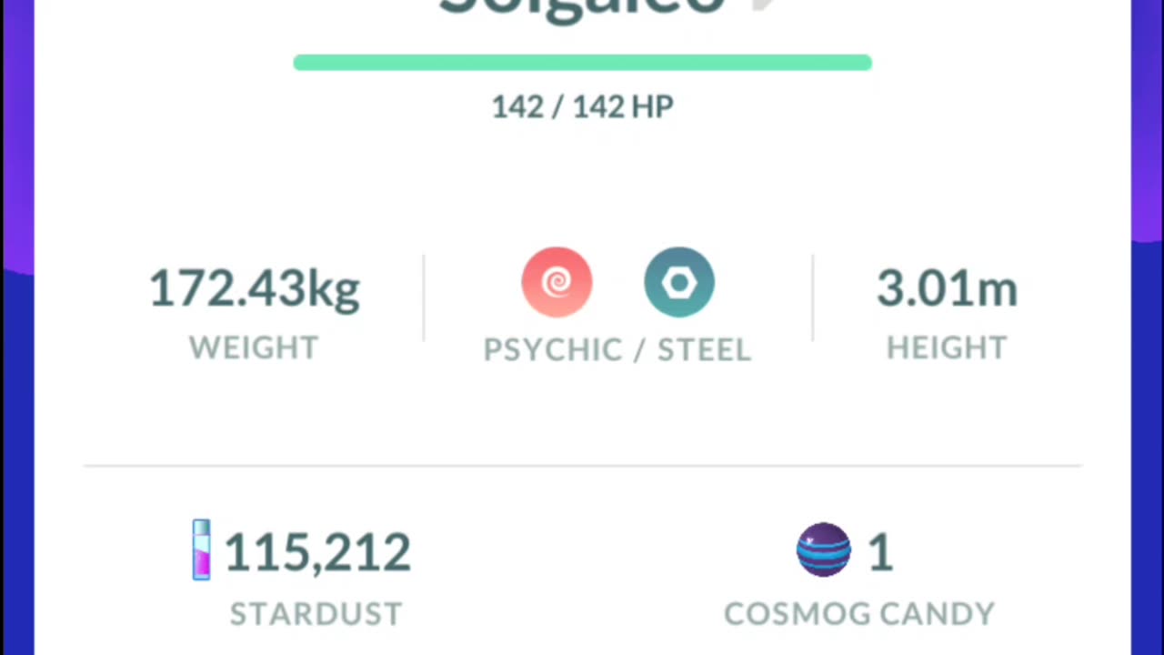 Pokemon Go Evolution - Cosmoem ➡️ Solgaleo