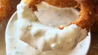 crispy onion rings 🧅✨ - homemade fried onion