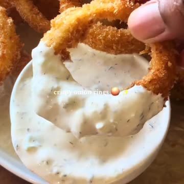 crispy onion rings 🧅✨ - homemade fried onion