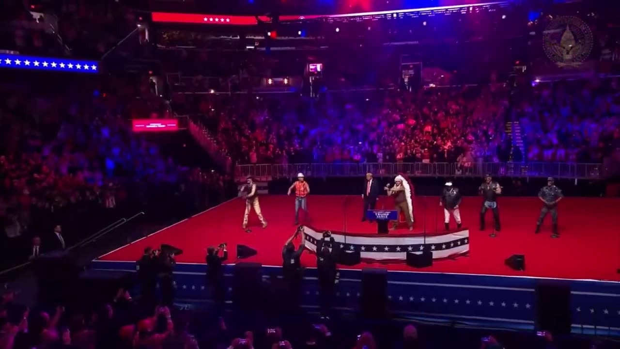 Village People performance at Trump victory party