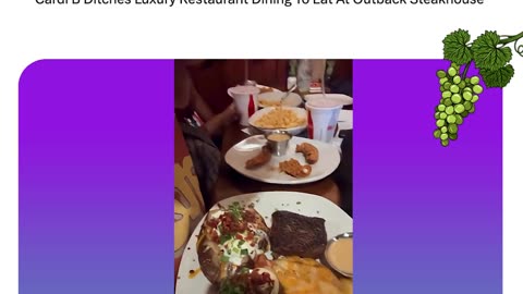 Cardi B Ditches Luxury Restaurant Dining To Eat At Outback Steakhouse With Her Kids