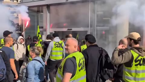 Breaking news: The French have occupied Tesla Headquarters