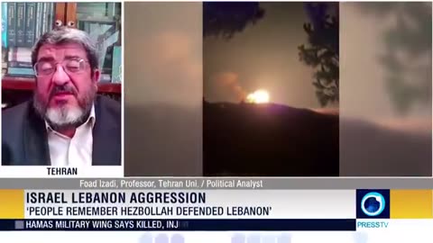 Foad Izadi says the United States is responsible for Israeli attacks on Lebanon