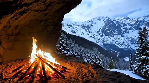 Cozy Campfire 🔥 Relaxing Fireplace Sounds 🔥 Burning Fireplace & Crackling Fire Sounds