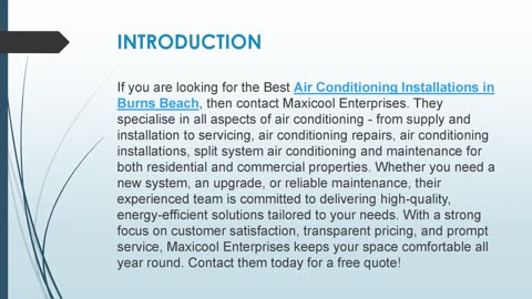 Best Air Conditioning Installations in Burns Beach