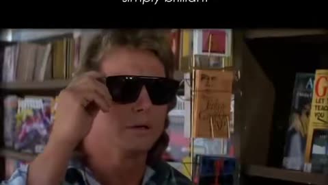 One of the most brilliant scenes ever put on film, from the movie They Live.