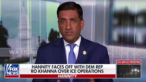 Hannity CLASHES with Rep. Ro Khanna (D) in HEATED segment over Democratic rhetoric on ICE: