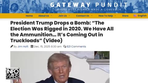 Trump to Show the World of RIGGED Elections in the US and the World.