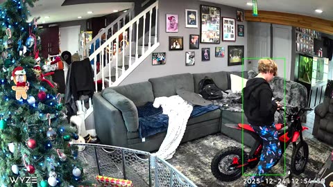 Kid Rides New Ebike Up the Wall Inside