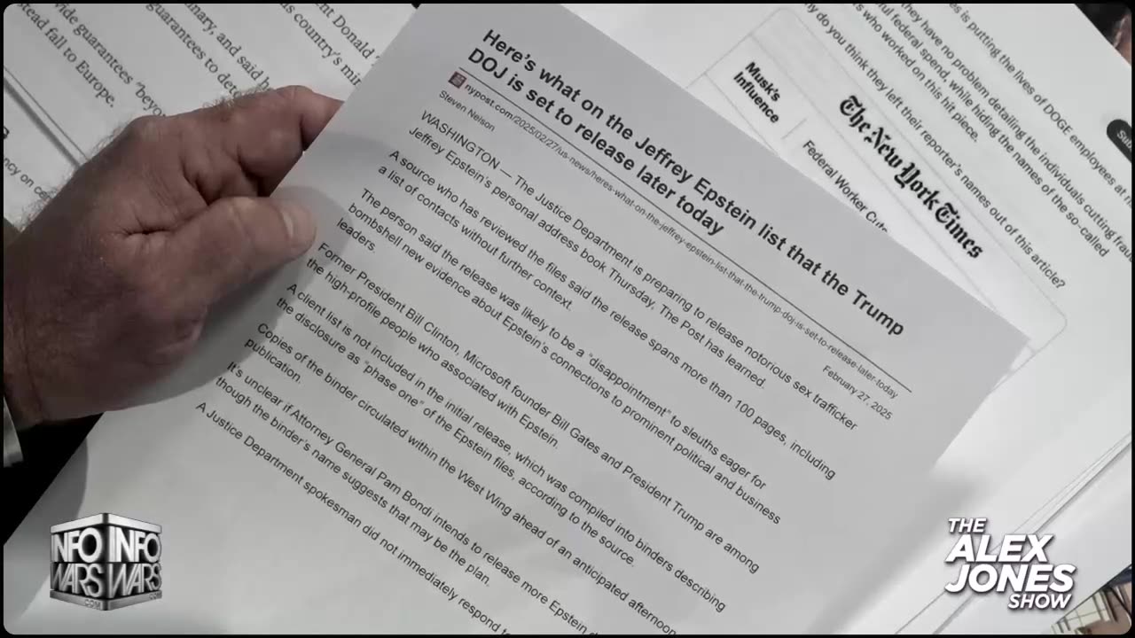 BREAKING: PART 1 OF THE EPSTEIN FILES HAVE BEEN RELEASED!