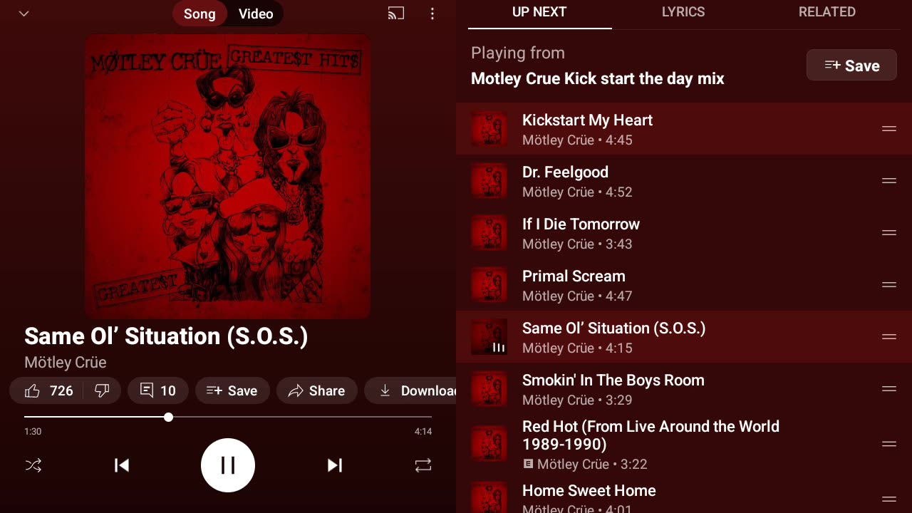 Motley Crue Kick start the day mix