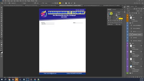 Editing Letterhead Photoshop