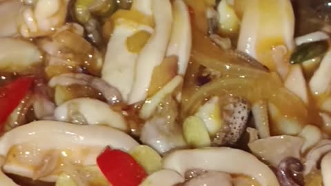 spicy sweet and sour squid