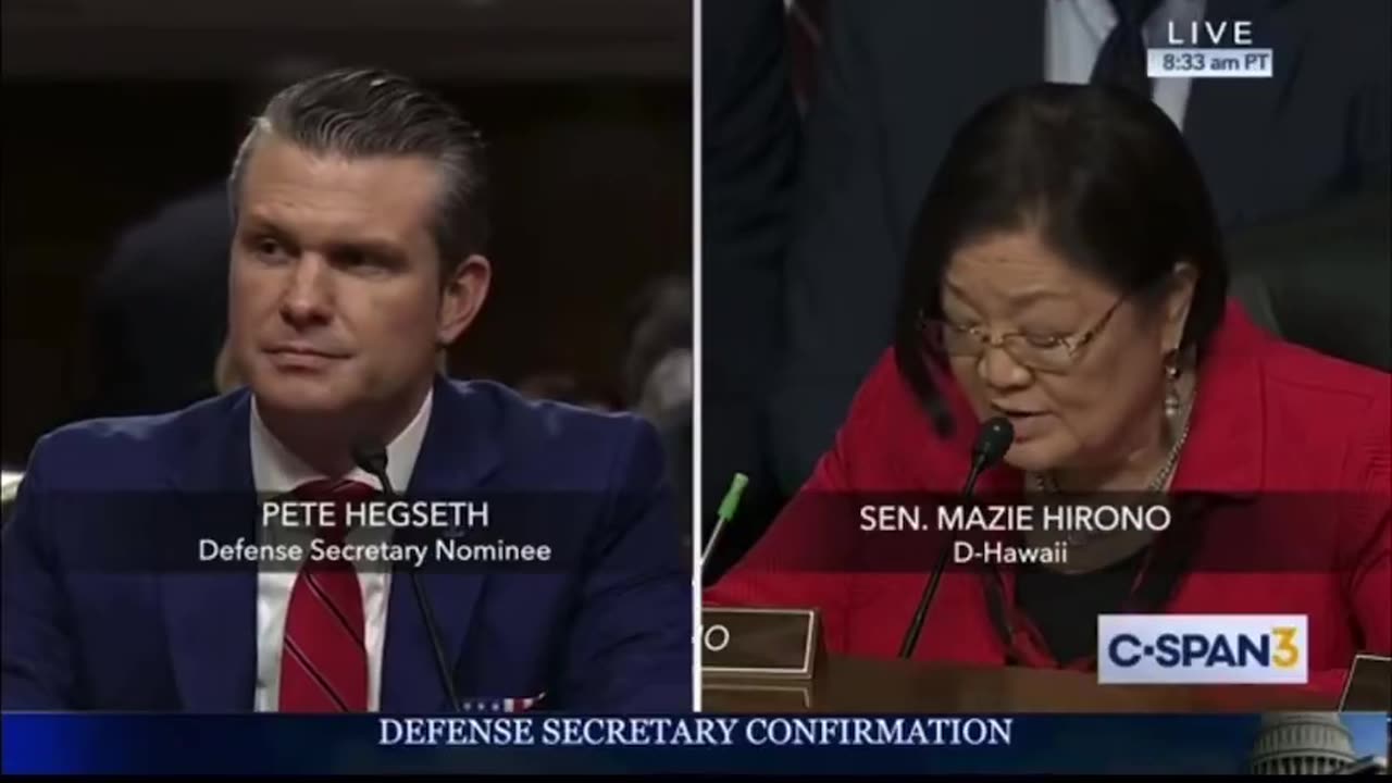 Mazie Hirono, during Pete Hegseth’s hearing, once again proves that she is one