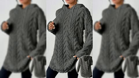 Cozy Textured Drawstring Fleece Hoodie