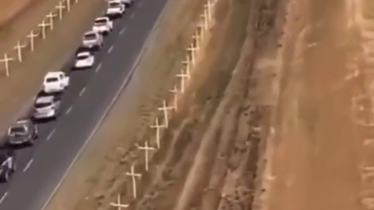 Each cross represents a white farmer who was murdered in South Africa.
