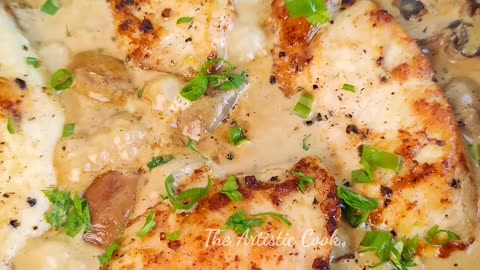 Satisfy Your Cravings with this Creamy Mushroom Chicken Delight!"