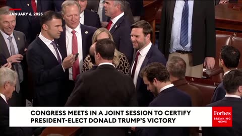 JD Vance Snaps Photos With Lawmakers After 2024 Electoral Vote Certification