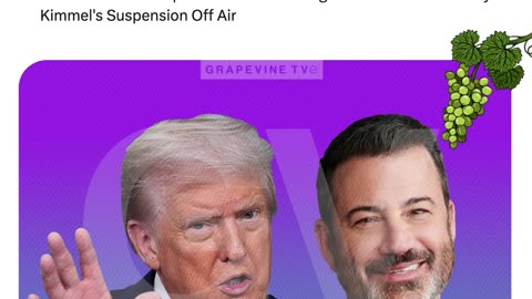 President Donald Speaks Out On Late Night Host "Terrible" Jimmy Kimmel's Suspension Off Air