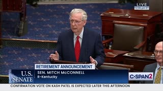 SEN MCCONNELL 2ND ANNOUNCEMENT OF RETIREMENT IN 2026