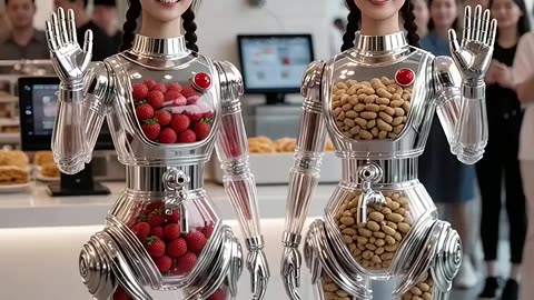 Classic Peanut Butter Jelly Dispenser Robots – Futuristic Food Tech in Action