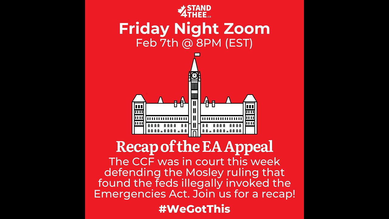 Stand4THEE Friday Night Zoom Feb 7th - EA Appeal Recap