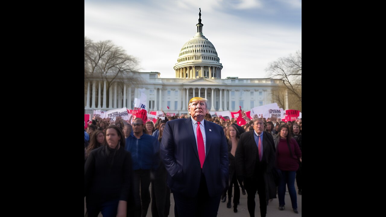 A President’s Day protest took place near the U.S. Capitol in Washington, D.C.