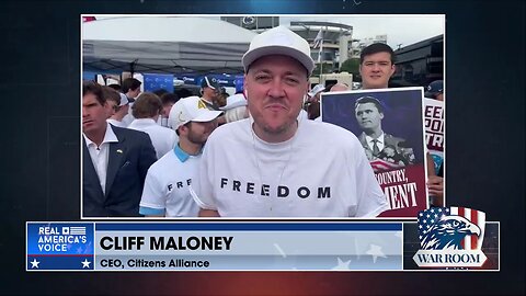 Cliff Maloney Gives Out Charlie Kirk 'Freedom' Shirts Live From The #3 Penn State vs. #6 Oregon Tailgate