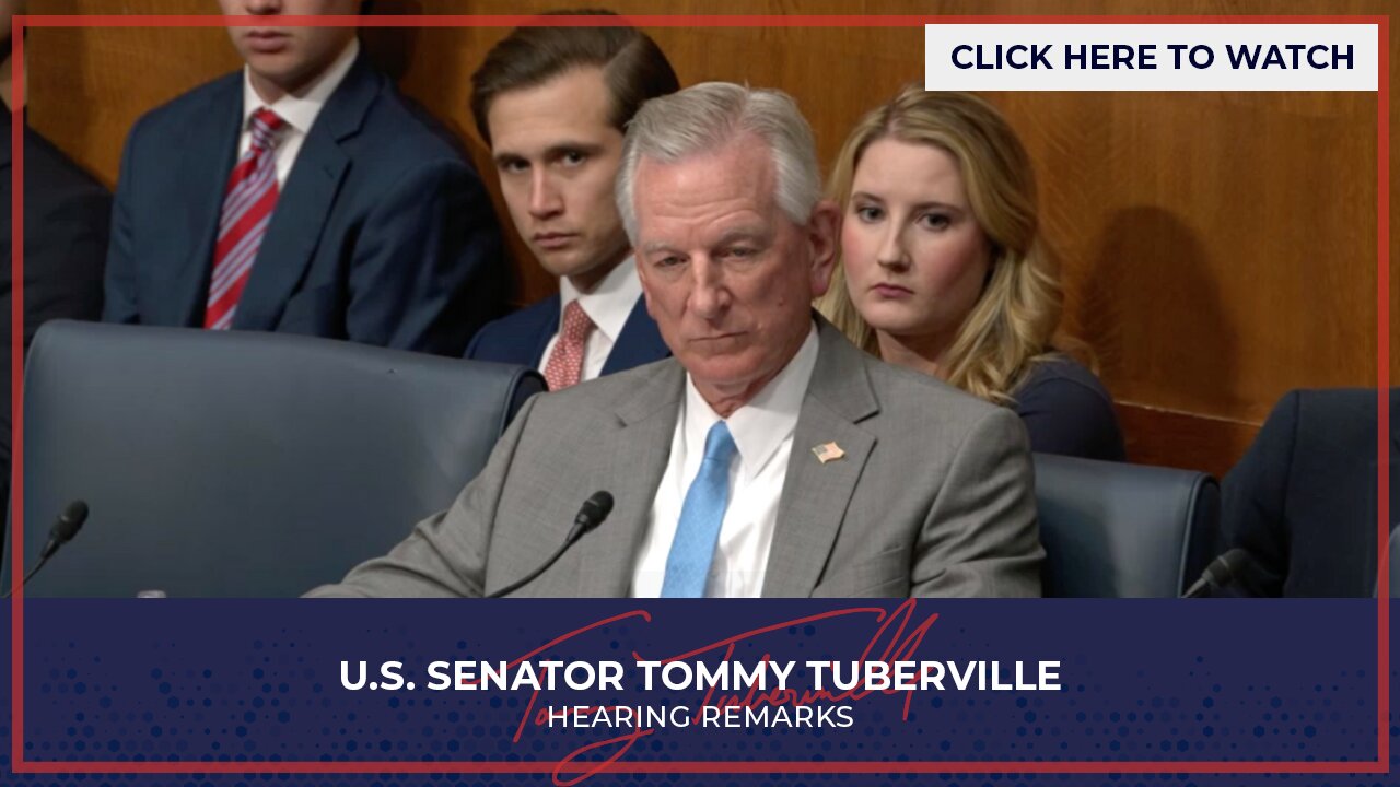 Senator Tuberville Speaks at HELP Hearing on the 340B Program