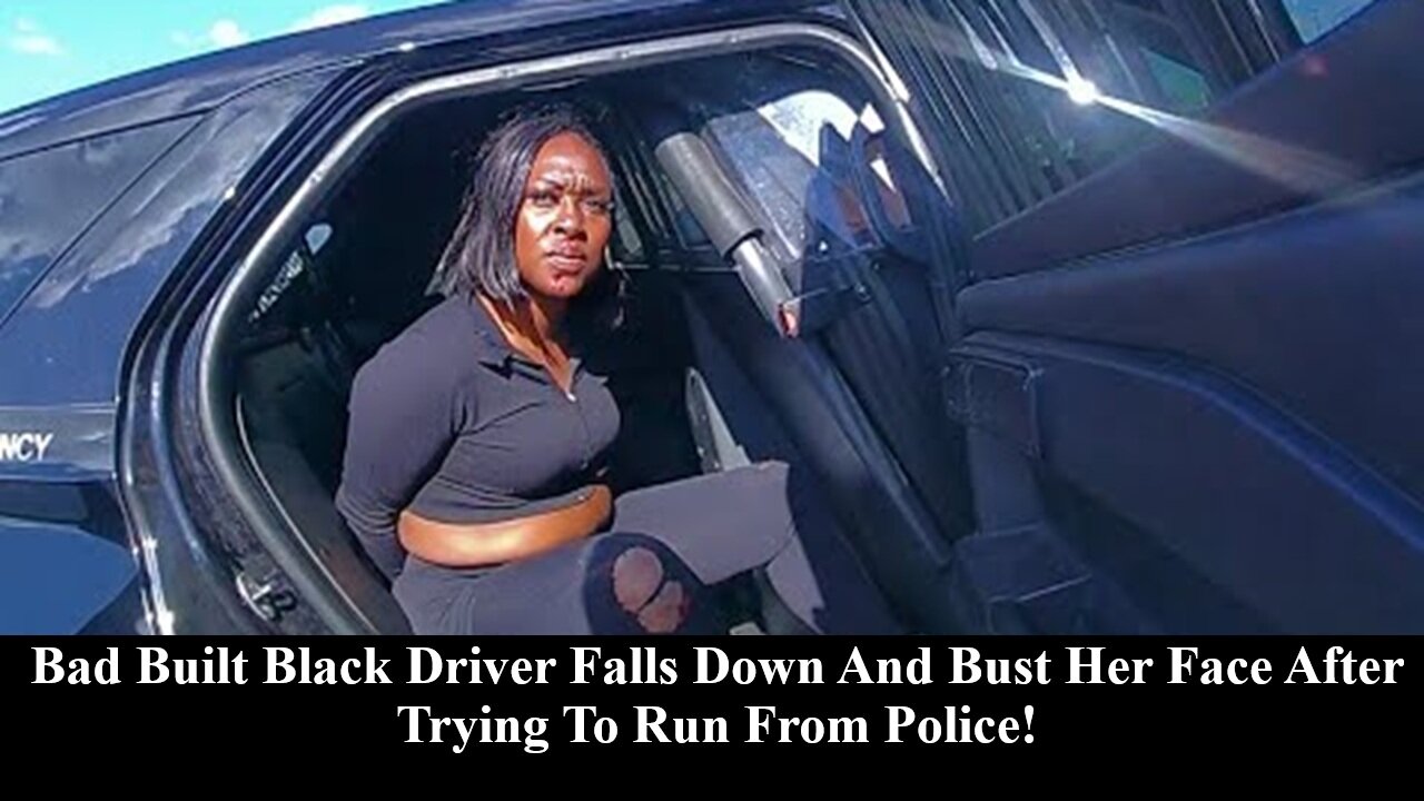 Black Female Tries To Run From The Cops Then Falls Down The Stairs, Busting Up Her Face! Hilarious!