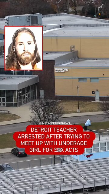 Detroit teacher Jacob Suder arrested in Ohio Chid-prost!tution sting; now on leave.