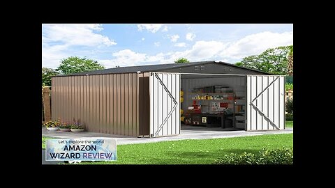 10x10 FT Outdoor Storage Shed Metal Garden Shed with Updated Frame Structure Review