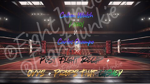 Zuffa Boxing 01 Callum Walsh Goes 10 With Carlos Ocampo In Poor Joe Calzaghe impersonation!