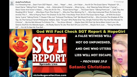 SGT Report HopeGirl Jim Fetzer Expose Themselves In Coordinated Effort To Shut Down BitChute Rumble 
