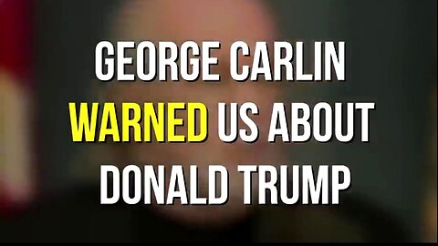 GEORGE CARLIN ANNIHILATES DONALD TRUMP AND EVERYTHING HE REPRESENTS ☠️