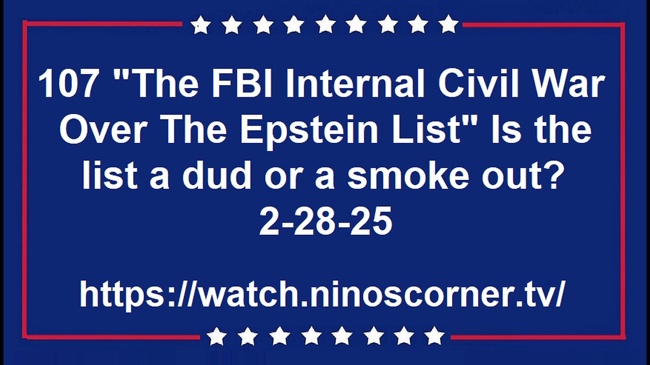 Juan O Savin "The FBI Internal Civil War Over The Epstein List" 2-28-25