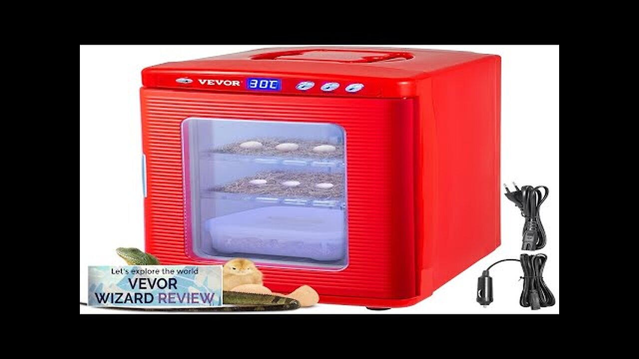 VEVOR Red Reptile Incubator 25L Scientific Lab Incubator Digital Incubator Cooling Review