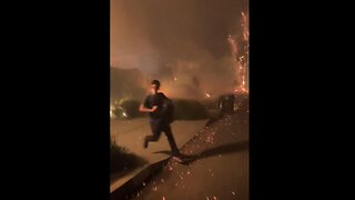 “We tried… we tried, bro. Sorry.” Palisades California Fire forces men to flee