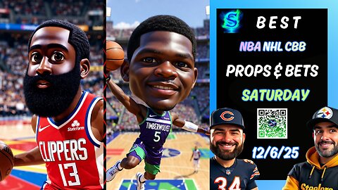 🏀 Saturday's Top NBA PROPS | COLLEGE BASKETBALL PICKS | NHL PICKS | PRIZEPICKS TODAY |12/6/25