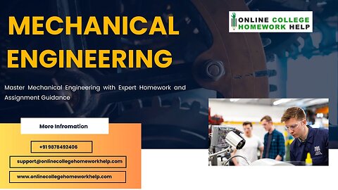 Transform Your Mechanical Engineering Journey with Expert Assignment Assistance!