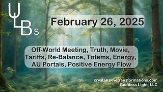 02-26-25 Off-World Meeting, Truth, Movie, Tariffs, Re-Balance, Totems, Energy, AU Portals, Positive Energy Flow