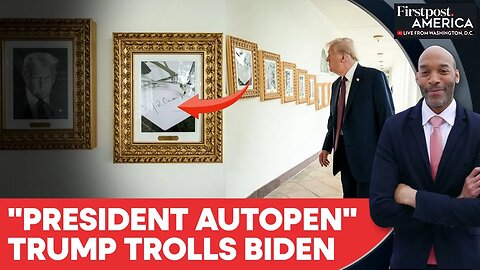 Trump Mocks Biden With Autopen Portrait At White House Presidential Walk of Fame |Firstpost America