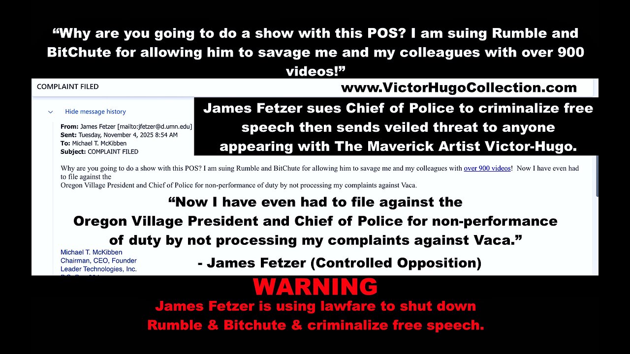Controlled Opposition Jim Fetzer Sends Veiled Threat To Michael McKibben In Slanderous Email