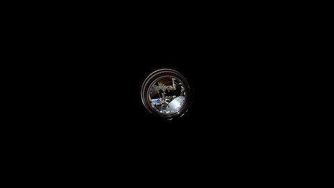 The time lapse taken through a window on a international space systeam (@ISS)