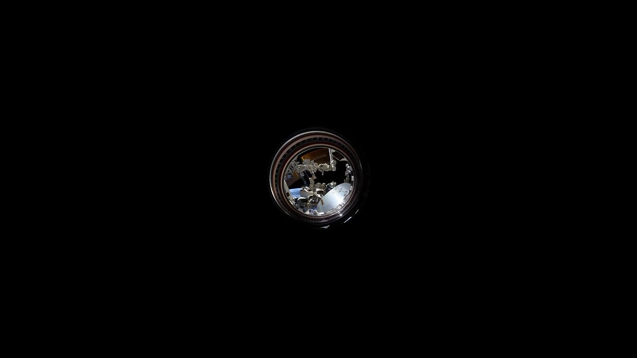 The time lapse taken through a window on a international space systeam (@ISS)