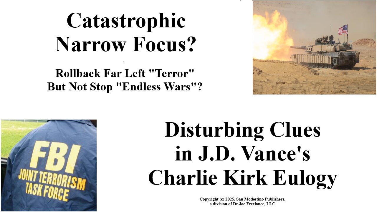 Catastrophic Narrow Focus? Disturbing Clues in J.D. Vance's Charlie Kirk Eulogy