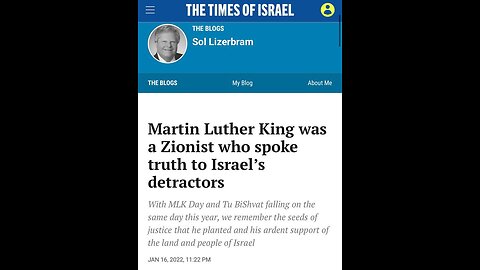 Martin Luther King was Pro-Israel & a Communist.
