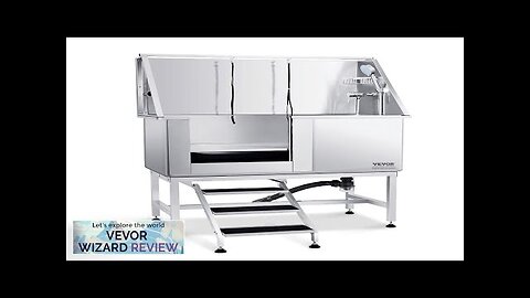 VEVOR 50" Pet Dog Bathing Station w/Stairs Professional Stainless Steel Dog Grooming Review