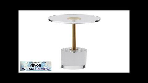 VEVOR Clear Acrylic End Table Acrylic Side Table with a Solid Base Review