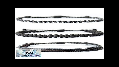 Handmade Natural Stone Beaded Healing Bracelet Gift for Men Adjustable String Bracelets Review